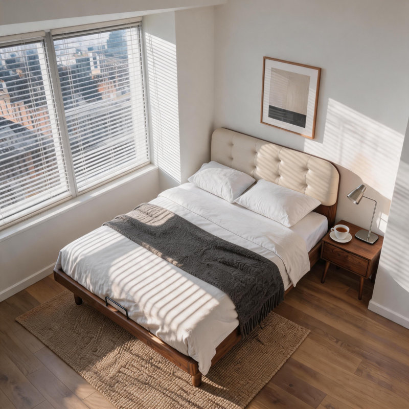 Double (4'6) Solid Wood Bed