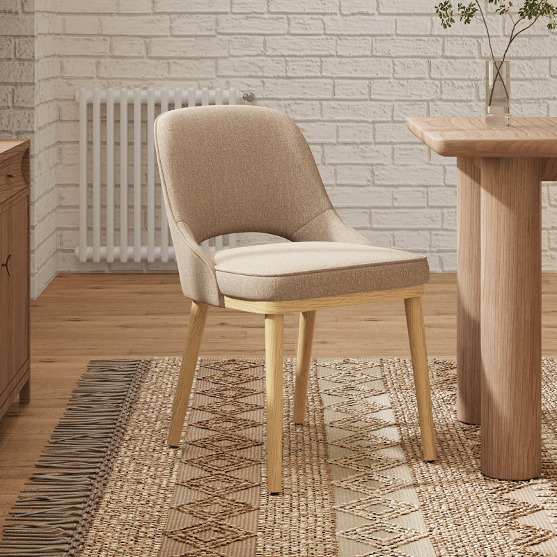 49cm H Fabric Upholstered Side Chair, Camel