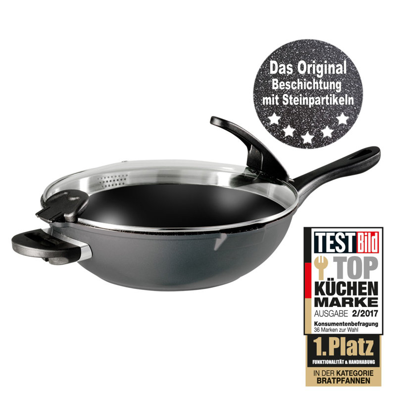 Future 32cm Non-Stick Aluminum Wok with Lid