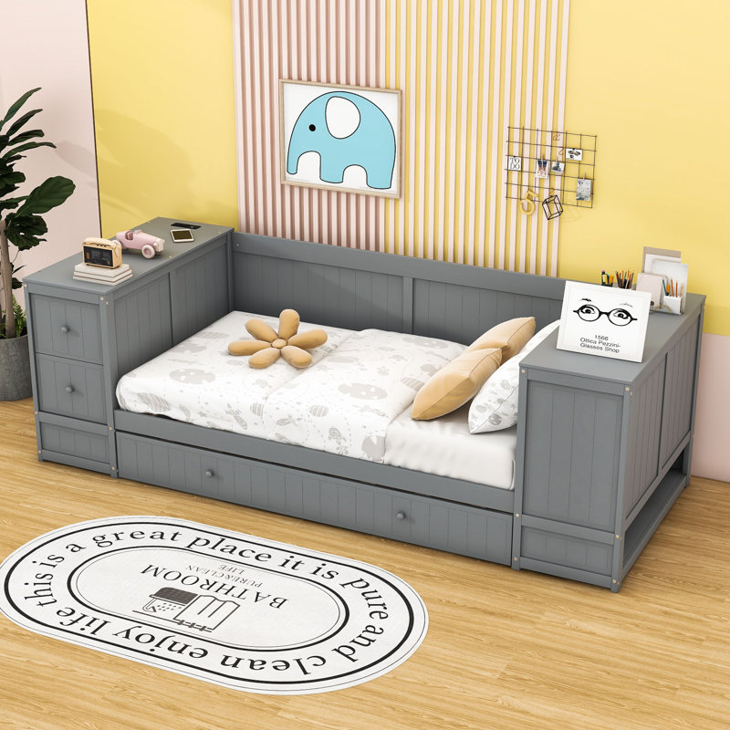 Azora Twin Daybed with Trundle, Gray