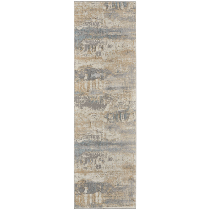 Cliffrose Abstract Area Rug, Runner 27 x 87cm