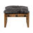 Devin 16.93'' W Top Grain Genuine Leather Upholstered Rectangle Ottoman With Solid Ash Wood Base-1142266258