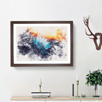 Lotus Flower Watercolour - Framed Print
