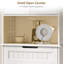 172 cm Tall Kitchen Pantry Cupboard w/ Small Open Counter, Freestanding Kitchen Cabinet w/ 2 Adjustable Shelves, White