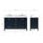 Cambridge Double Bathroom Vanity with Carrara Marble Top-88398697