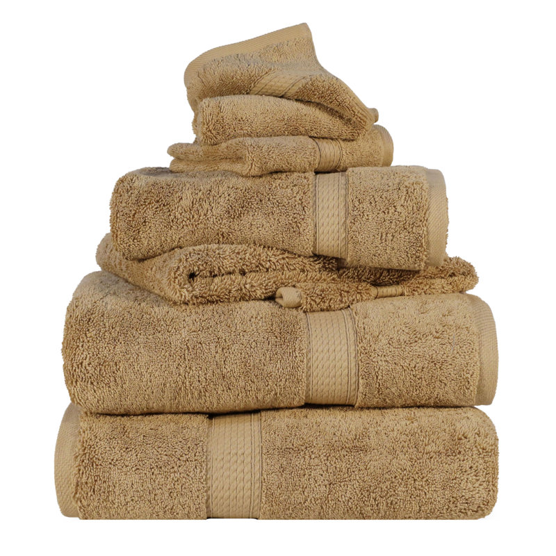 Scotia Egyptian Cotton Bath Towel Set, Toast, 6Pc Towel Set  (2Bath, 2Hand, 2Face)