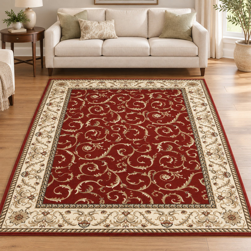Tapis rouge Weisgerber, Rectangle 9 pi 10 po x 12 pi 10 po