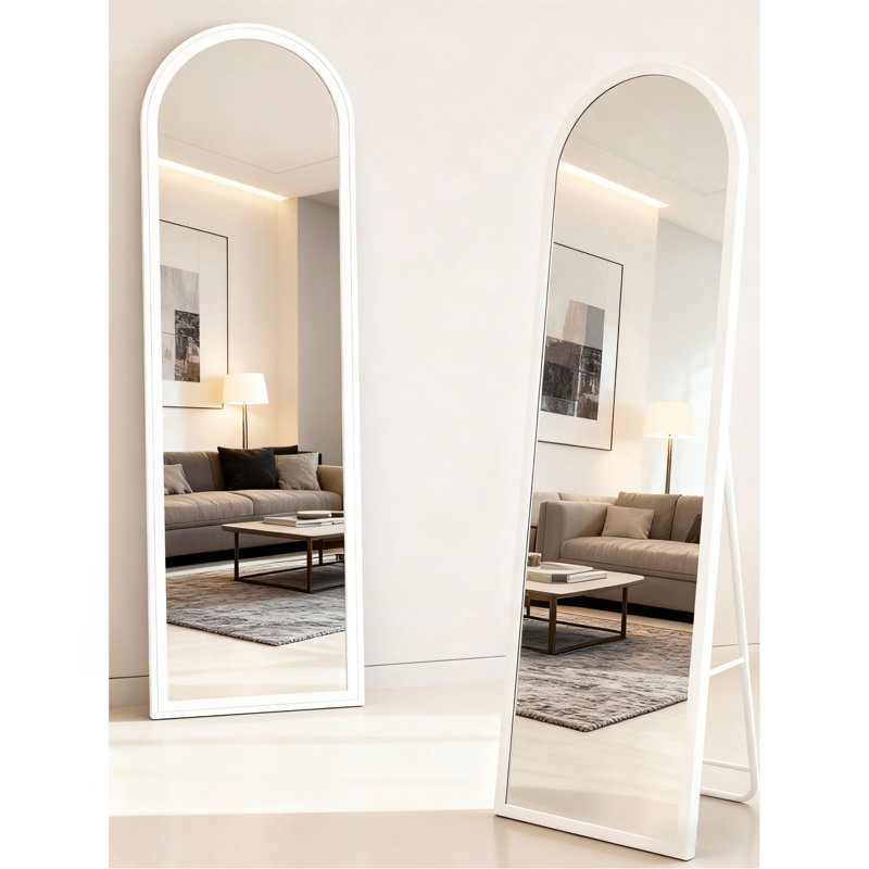 Full Length Mirror 63"X 20" Floor Mirror, Free Standing Full Body Mirror, Wall Mounted Hanging Or Leaning Mirror With Stand For Bedroom, Living Room, Cloakroom