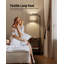 Lampe sur pied avec table de salon, lampe de table de bout avec tablettes et 2 ports USB C et 1 prise de courant, lampe sur pied latérale 3 couleurs avec tablette pour chambre à coucher, bureau, ampoule DEL incluse