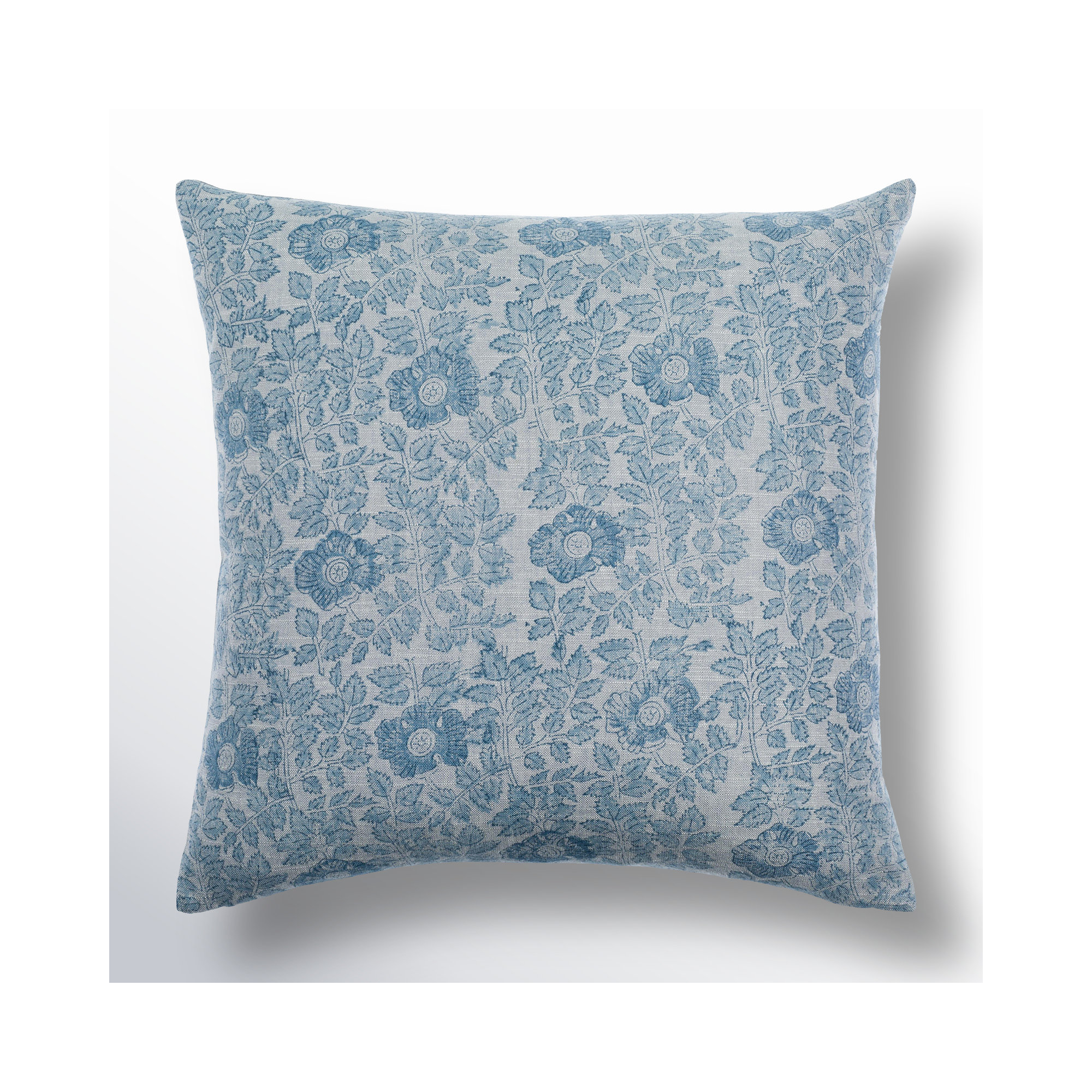 Tallie Floral Linen Pillow Cover, 22" x 22", Pillow Cover Only - No Insert