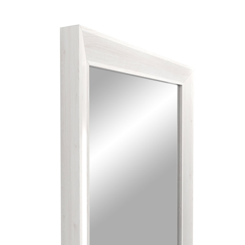 Jarel Flat Full Length Mirror, 147cm H x 47cm W, White