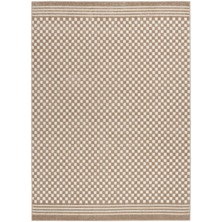 Latitude Run® Care Free 9'2" x 12' Brown Modern Indoor Rug