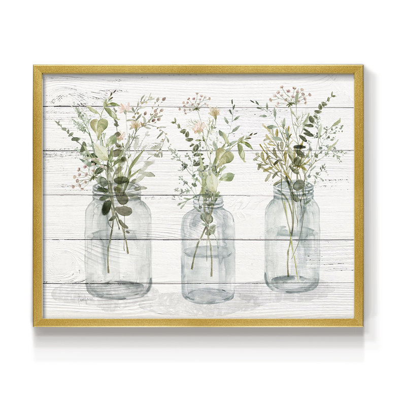 Bottled Greenery -Framed Print - Restickable