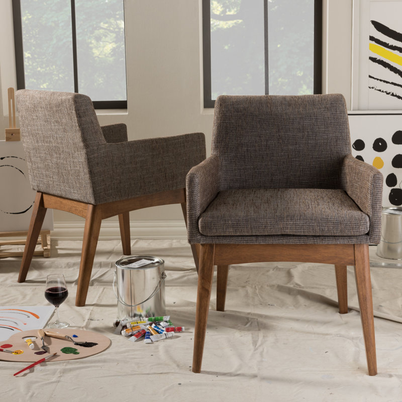 Klimek 17.91'' H Upholstered Armchair, Brown