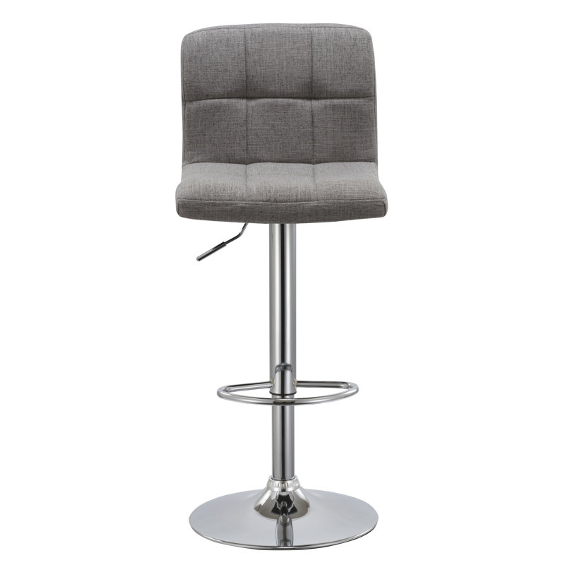 Cielito Swivel Upholstered Adjustable Height Counter Stool with Metal Frame
