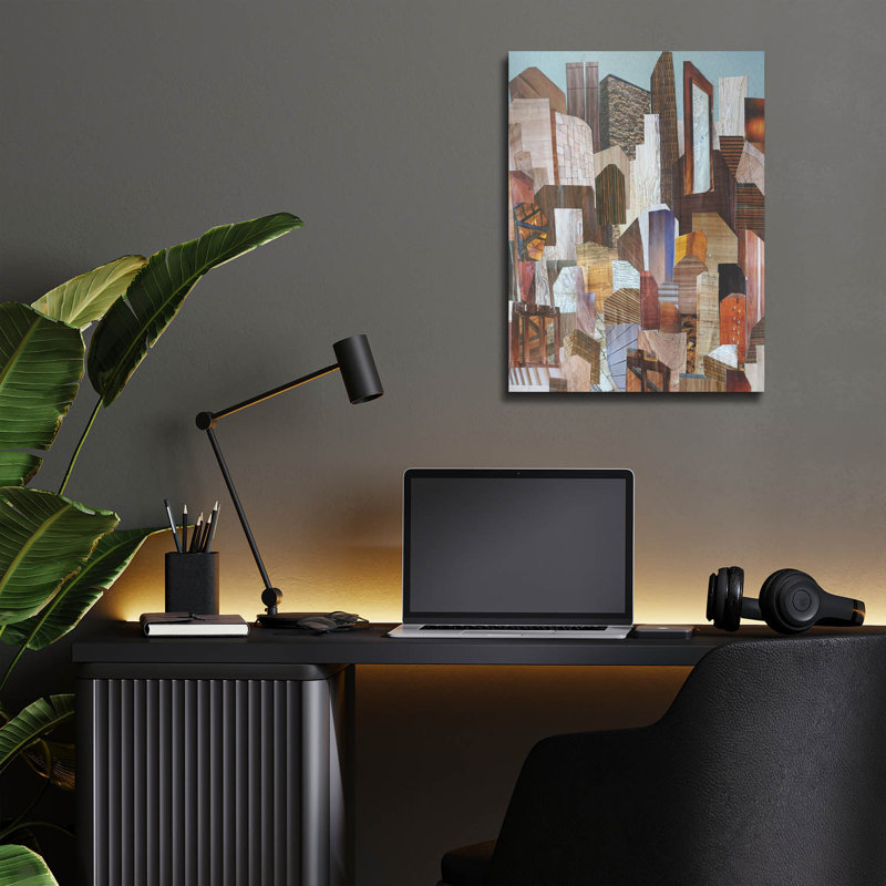  «Metropolis» par Coco Good, art mural en verre acrylique, 12 po x 16 po