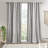Cotton Printed Curtain Panel With Chenille Stripe And Lining