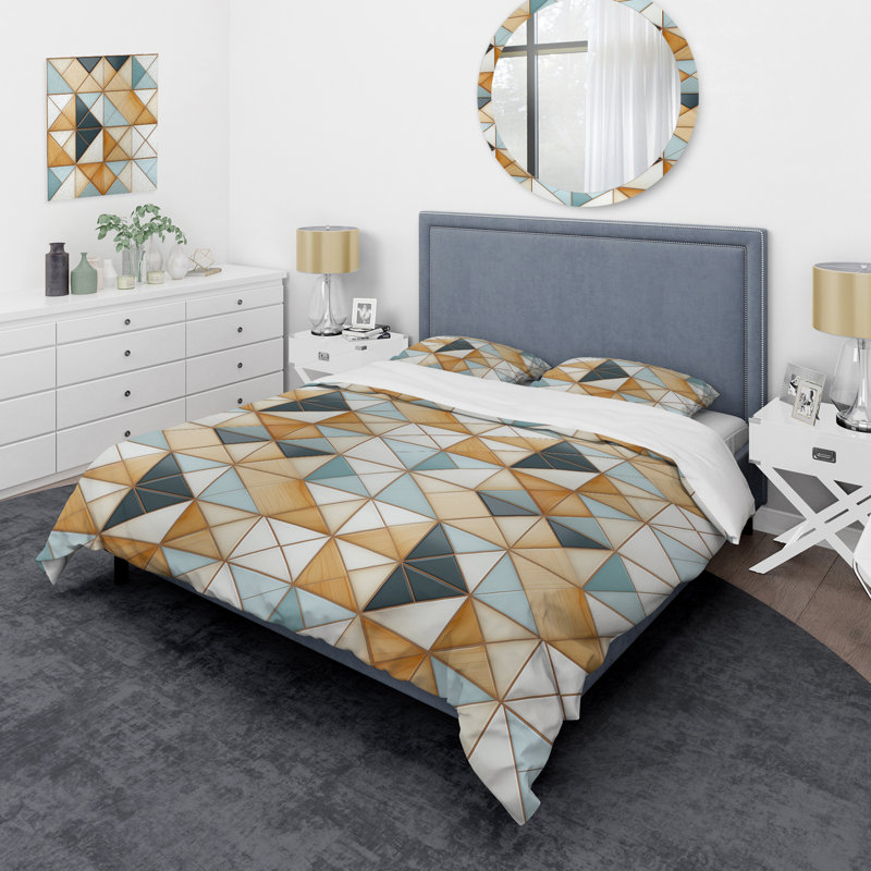 Ensemble de housse de couette en microfibre gris et blanc, Housse de couette pour grand lit et 2 taies décor