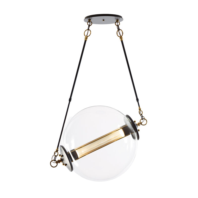 Otto 2 - Light Unique Globe Chandelier, 48.8" H x 28.4" W x 20" D, Stainless Steel Mesh