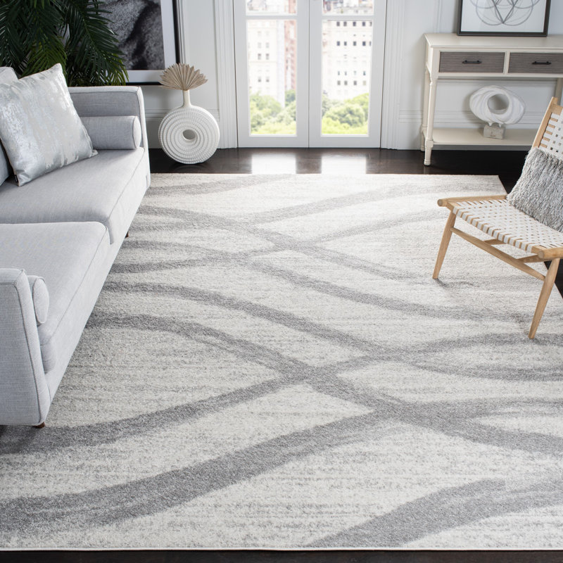 Shelva Performance Abstract Rug, Rectangle 6' x 9'