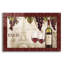 Art mural en verre épique «Wine In Paris 1 Damask Border» par Janelle Penner-106419218