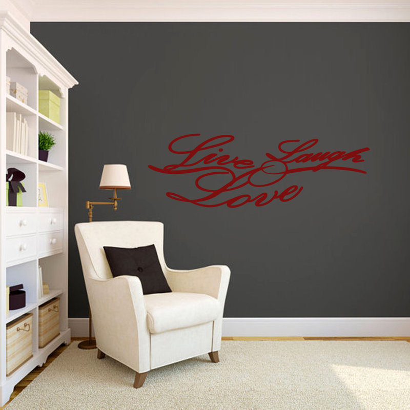 Text & Numbers Non-Wall Damaging Wall Decal, Cranberry