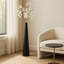 Vase de sol décoratif en métal pour espace ouvert - Vase de table moderne avec finition texturée pour le salon ou les coins - noir-1526808422-1543045058