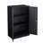 Black Metal Folding Storage Cabinet - Locking Doors, Adjustable Shelf, Filing Function For Home/office/school/garage