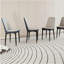 Chaises de salle à manger 4 pièces de style moderne, fabriquées en cuir de polyuréthane de haute qualité, avec coussins épais, chaise de cuisine à pieds en métal, chaise de salle à manger de restaurant-1083042375-1083042364