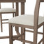 Ensemble de table de salle à manger à hauteur de comptoir 5 pièces Farmhouse avec 1 table rectangulaire et 4 chaises pour petits espaces-313206854-333983872