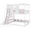 Lit mezzanine pour enfants avec glissade et aire de jeux inférieure polyvalente délimitée par des garde-corps-670303634-670303632