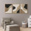 Ensemble de 3 reproductions d'art moderne encadrées aux tons abstraits de terre moderne