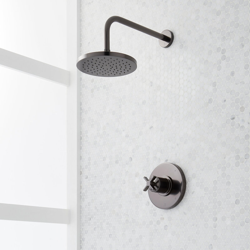 Vassor Shower Only Trim Package with Rain Shower Head - Rough In Included