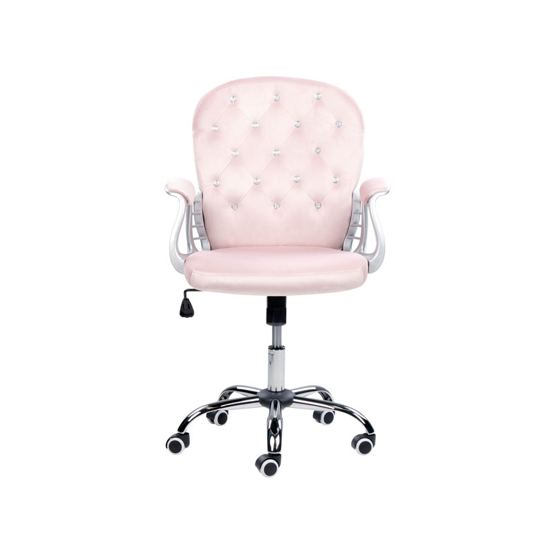 Leitersburg Velvet Office Chair, Pink