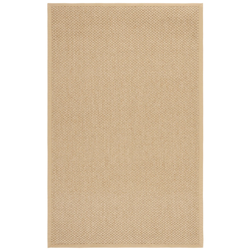 Auckland Jute/Sisal Beige/Yellow Area Rug, Rectangle 4' x 6'