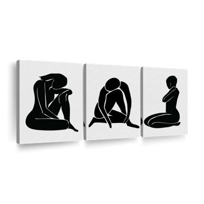 Emotional Women Silhouette Multi Piece Canvas Print