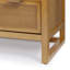 Commode double à 6 tiroirs avec façades en rotin et poignées en similicuir Ameer-118226016