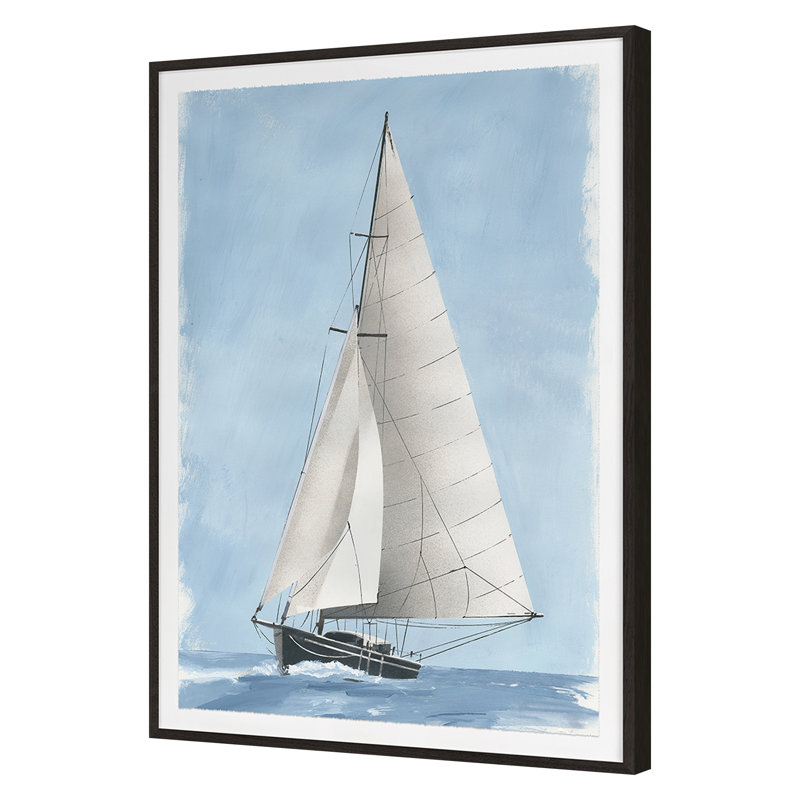 «Set Sail 4» par PC Ngo - impression de cadre photo simple, Encadré gris, H 50 po x l 35 po
