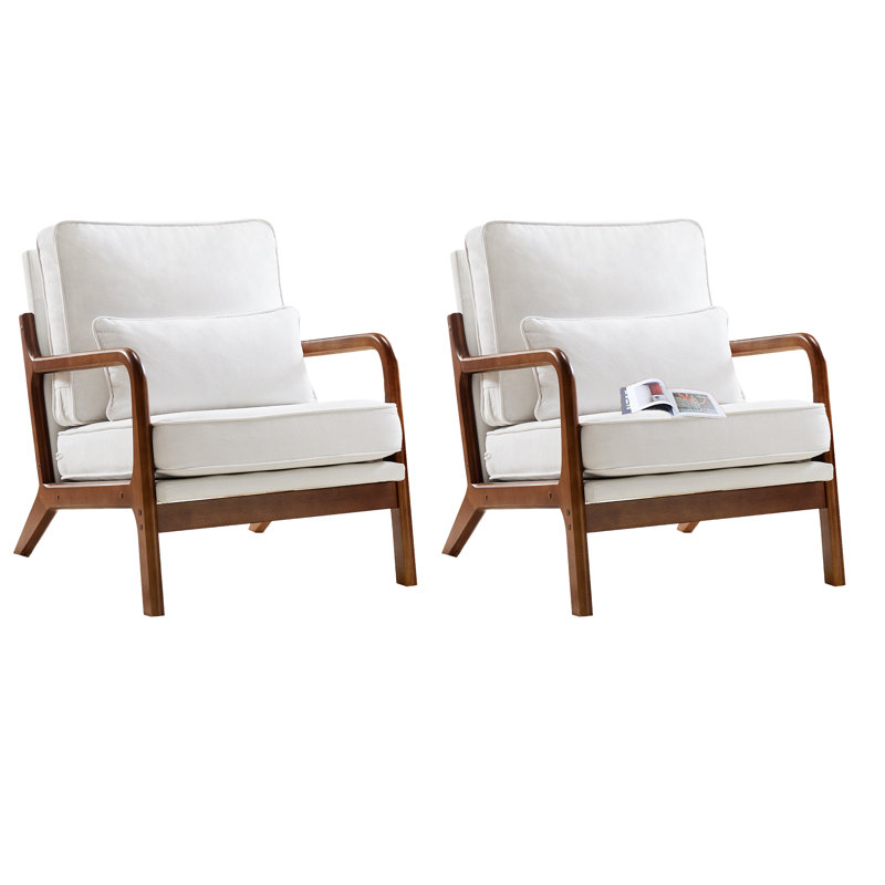 Fauteuil d'appoint blanc (ensemble de 2)