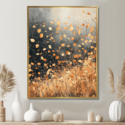 Jamila Windy Prairie Leaves I - Meadow, art mural