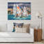 Regatta voiliers arrivant à la finition IV - peinture sur toile-67389299-67389310