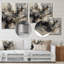 Lokendra gris noir intérieur des mondes de marbre I - impression sans cadre sur métal-47384654