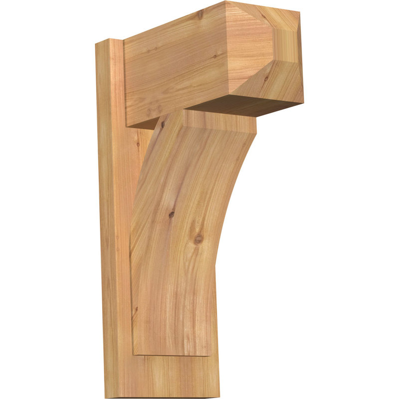 Persienne en bois rustique Thorton Craftsman, Cèdre rouge occidental l 7 1/2 po (lisse),  P 14 po x H 22 po 