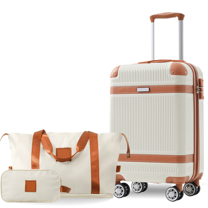 Hardshell Luggage Set 3-Piece, Cream