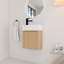 Meuble-lavabo mural de 45,7 cm (18 pouces) avec lavabo en céramique et porte simple à fermeture en douceur-1771119405