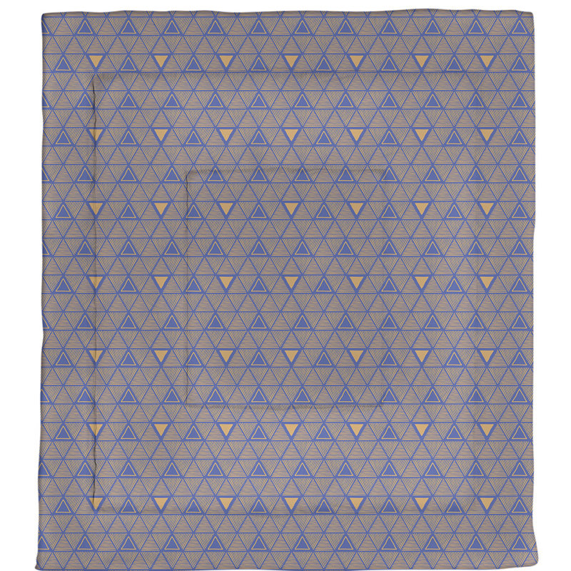 Édredon en microfibre réversible Patricia Geoffrey, Édredon simple, Bleu / orange