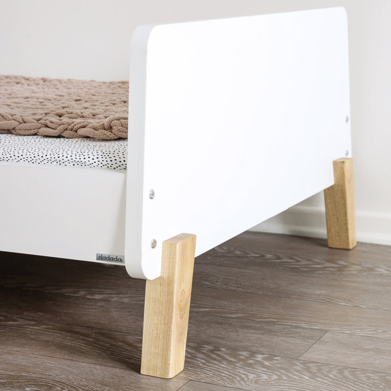 Muse Toddler Bed, White/Natural