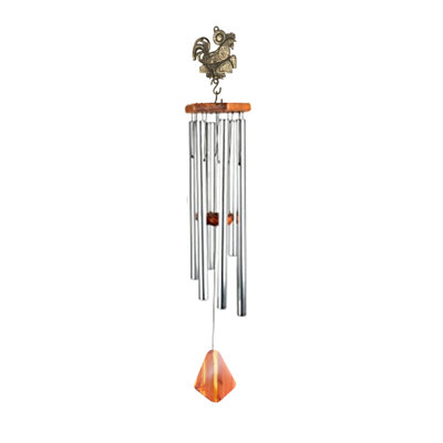 Carillon - Coq 36 po - Tube argent - Bois