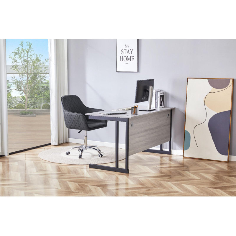 Alye Piece Computer Desk Office Set, Black