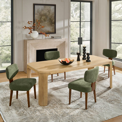 Derryclone Mid Century Modern Dining Chair With Solid Wood Legs